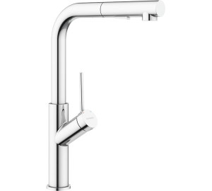 Grifo de cocina monomando con caño extraible Cromado